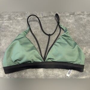 Victoria's Secret Green and Black Triangle Bra